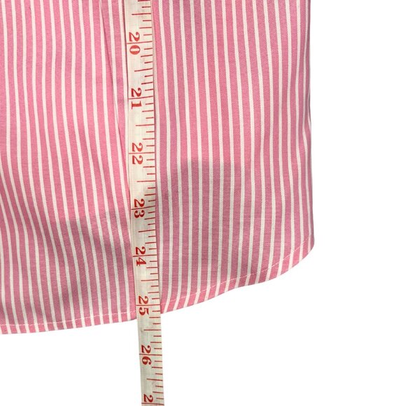 Jones New York Womens Pink Stripe Sleeveless Button Down Blouse Office Chic Sz L - Picture 7 of 9